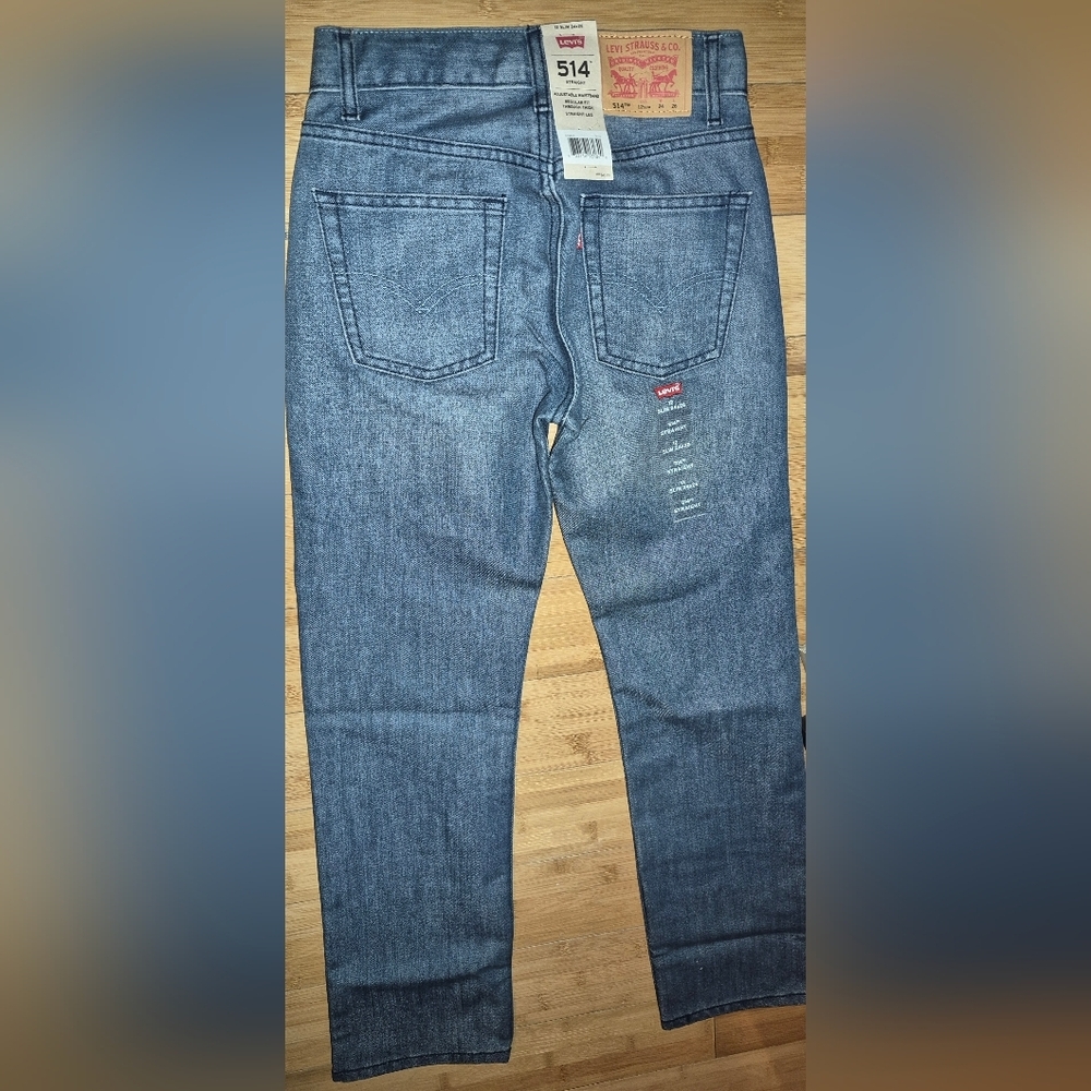 NWT's Levi's Boys Classic Blue Slim Leg 514 Jeans Size 24X26 - Picture 3 of 4